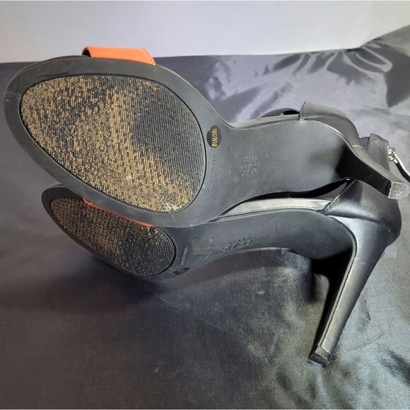 BCBG PARIS ANKLE STRAP OPEN TOES HIGH HEEL STILETTOS PUMP SANDAL - Picture 14 of 15